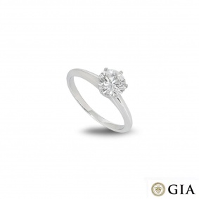 Round Brilliant Cut Diamond Ring in Platinum 1.02ct F/VVS2 XXX Round Brilliant Cut Diamond Ring in Platinum 1.02ct F/VVS2 XXX